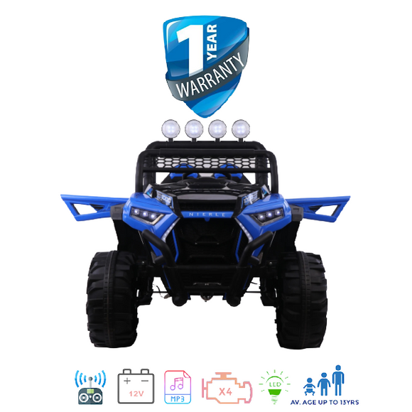 Kids Electric Ride On Car Dune Buggy ATV 4X4 3XL Blue