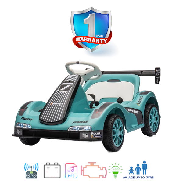 Kids Go Kart Ride On Car Electric Vehicle with Remote Control Gift for Boys and Girls Red