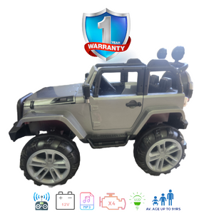 i-Glide™ Kids Electric Ride On Car Jeep Large 4X4 Limited Edition Metallic Grey